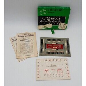 AutoBridge Play-Yourself Bridge Game PGA Advanced Set 1957 By Actual Play